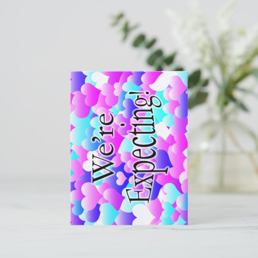 Wir erwarten! postkarte (Stehend Vorderseite)