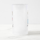 Wir erwarten! Schwangere Strichmännchen-Tasse Mattglas Bierglas (Mittel)