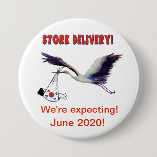 Wir erwarten - Storch-Lieferung aus Korea! Button