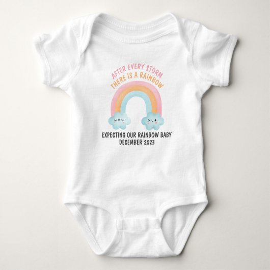 Wir erwarten unser Rainbow Baby Baby Strampler (Vorderseite)