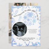 Wir erwarten winzige Weihnachtsschneeflocken 2 Fot Ankündigung (Vorne/Hinten)