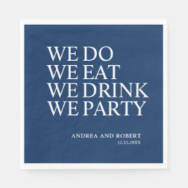 Wir essen Hochzeitscocktail Serviette