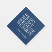 Wir essen Hochzeitscocktail Serviette (Ecke)