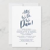 Wir essen, nach dem Hochzeitsessen Einladung (Vorderseite)