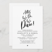 Wir essen, nach dem Hochzeitsessen Einladung (Vorne/Hinten)