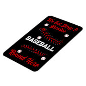 Wir essen, schlafen und atmen hier die Baseballrun Magnet (Linke Seite)