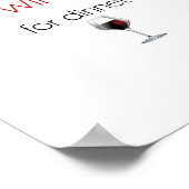Wir essen Wein zum Abendessen Poster (Ecke)