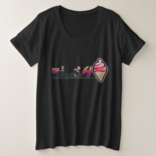 Wir fahren 4 Eis Große Größe T-Shirt (Design vorne)
