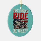 Wir fahren oder auf der Seite von Side SXS UTV USA Keramik Ornament (Rechts)