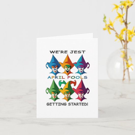 Wir fangen gerade an - ein April-Dummkopf-Design Karte (Gelbe Blume)