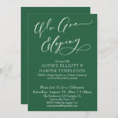 Wir feiern am Ende eine einfache Leaf-Grünfeier Einladung (Vorne/Hinten)