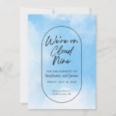 Wir feiern auf Wolke 7 Verlobungsfeier Einladung (Vorderseite)