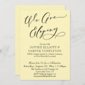 Wir feiern einfach, blass gelb einladung (Vorne/Hinten)