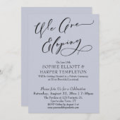 Wir feiern einfach und trostlos blaue Feier Einladung (Vorne/Hinten)