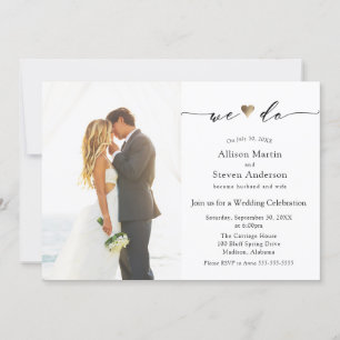 Wir feiern Hochzeitsempfang Einladung