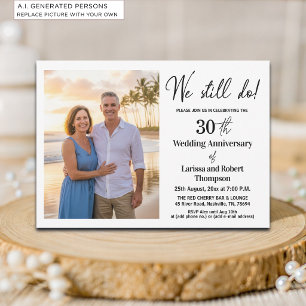 Wir feiern noch - 30. Hochzeitstag Foto Einladung