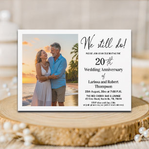 Wir feiern noch den 20. Hochzeitstag mit einem Fot Einladung