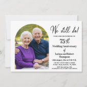 Wir feiern noch - Foto zum 75. Hochzeitstag Einladung (Vorderseite)