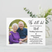 Wir feiern noch - Foto zum 75. Hochzeitstag Einladung (Stehend Vorderseite)