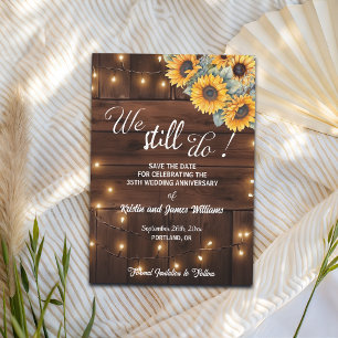 Wir feiern noch immer 35. Hochzeitstag Lichterkett Save The Date