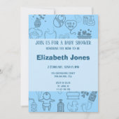 "Wir feiern unseren kleinen Prinzen auf dem Weg Einladung (Vorderseite)