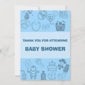 "Wir feiern unseren kleinen Prinzen auf dem Weg Einladung (Rückseite)