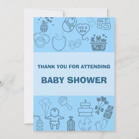 "Wir feiern unseren kleinen Prinzen auf dem Weg Einladung (Rückseite)