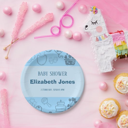 "Wir feiern unseren kleinen Prinzen auf dem Weg Pappteller (Party)