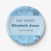 "Wir feiern unseren kleinen Prinzen auf dem Weg Pappteller (Vorderseite)