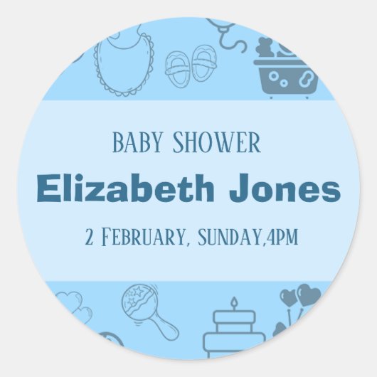 "Wir feiern unseren kleinen Prinzen auf dem Weg Runder Aufkleber (Vorderseite)