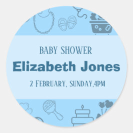 "Wir feiern unseren kleinen Prinzen auf dem Weg Runder Aufkleber