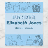 "Wir feiern unseren kleinen Prinzen auf dem Weg Weinetikett (Einzelnes Label)