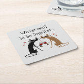 Wir Ferment to be Together Wine Puff Rechteckiger Pappuntersetzer (angewinkelt)