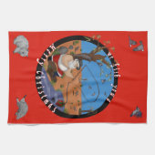 Wir fischen dir ein fröhliches Weihnachten - Aussi Geschirrtuch (Horizontal)