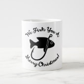 Wir fischen dir frohe Weihnachten | Nautischer Spa Jumbo-Tasse (Vorderseite)