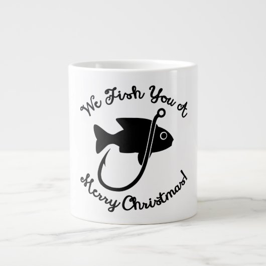 Wir fischen dir frohe Weihnachten | Nautischer Spa Jumbo-Tasse (Vorderseite)
