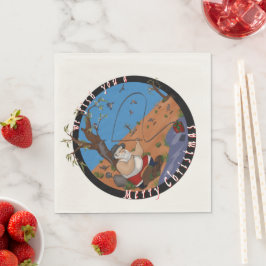 Wir fischen euch ein Frohe Weihnachten - Aussie Se Serviette