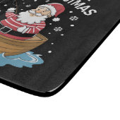 Wir fischen euch ein frohe Weihnachtsfischer Schneidebrett (Ecke)