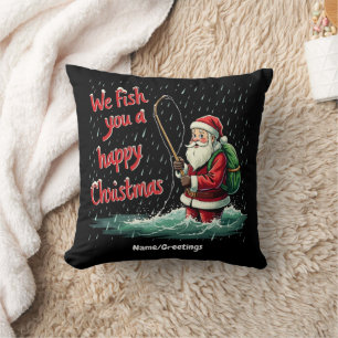 Wir fischen Ihnen ein frohes Weihnachtsfest Kissen