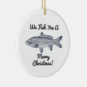 Wir fischen Sie frohen Weihnachten! Verzierung Keramik Ornament (Rechts)
