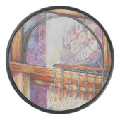 Wir fliegen alle durch das gleiche Licht. Eishockey Puck (Vorderseite)