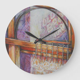 Wir fliegen alle durch das gleiche Licht. Große Wanduhr