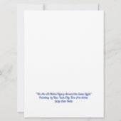 Wir fliegen alle durch das gleiche Licht. Karte (Rückseite)