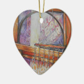 Wir fliegen alle durch das gleiche Licht. Keramik Ornament (Links)