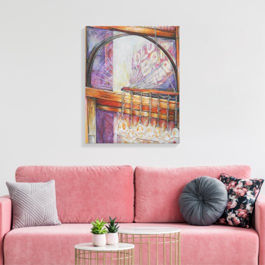 Wir fliegen alle durch das gleiche Licht. Leinwanddruck (Insitu (Wohnzimmer))