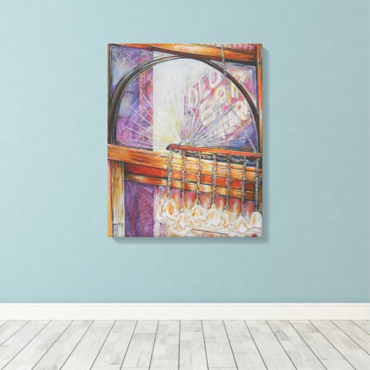 Wir fliegen alle durch das gleiche Licht. Leinwanddruck (Insitu (Holzboden))