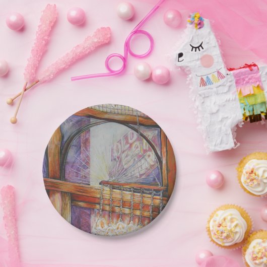 Wir fliegen alle durch das gleiche Licht. Pappteller (Party)