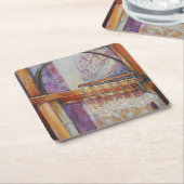 Wir fliegen alle durch das gleiche Licht. Rechteckiger Pappuntersetzer (angewinkelt)