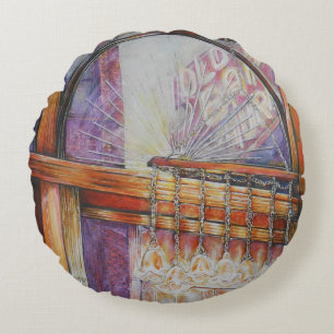 Wir fliegen alle durch das gleiche Licht. Rundes Kissen