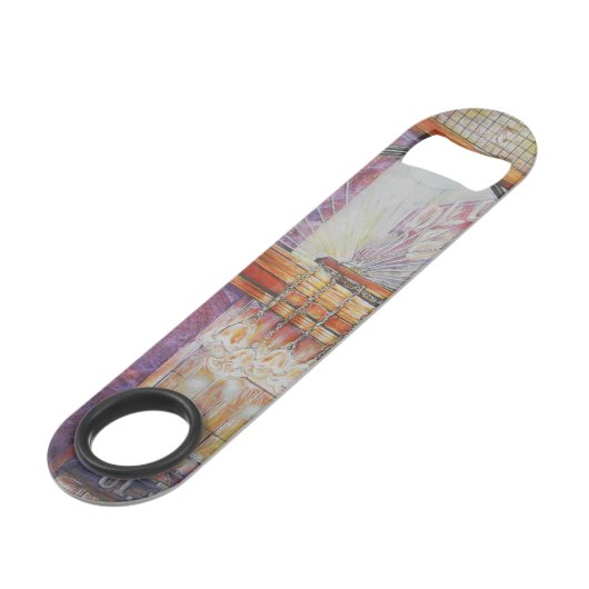 Wir fliegen alle durch das gleiche Licht. Speed Flaschenöffner (Vorderseite Schrägansicht)